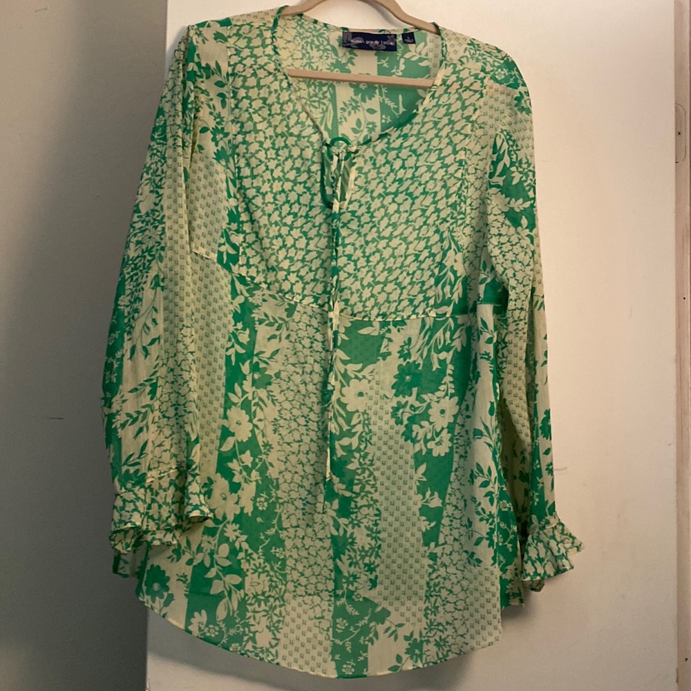 Susan Graver floral blouse